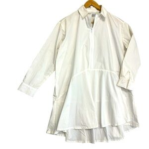 Nice Martin NWOT XS (very oversized) dress shirt dress with slight clear bottom